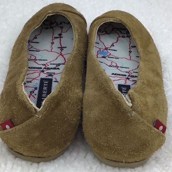 Oliberte Brown Nubuck Suede Slip On Ballet Flats - Picture 8 of 13